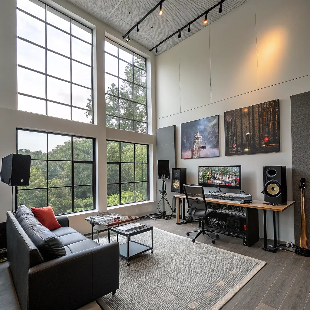 Interior view of the dubbing studio